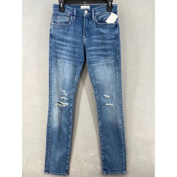 New Frame Jeans Mens 28 L'Homme Slim Blue LMH785BLWR Cotton 5 Pocket - Picture 1 of 13